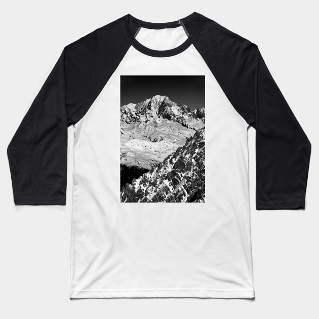 Mont Blanc Meribel French Alps France Baseball T-Shirt by Andy Evans Photos